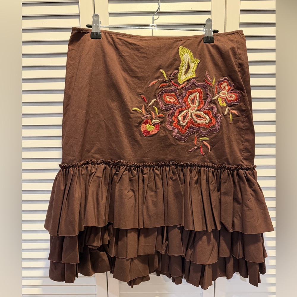 Brown Skirt by Polli Says